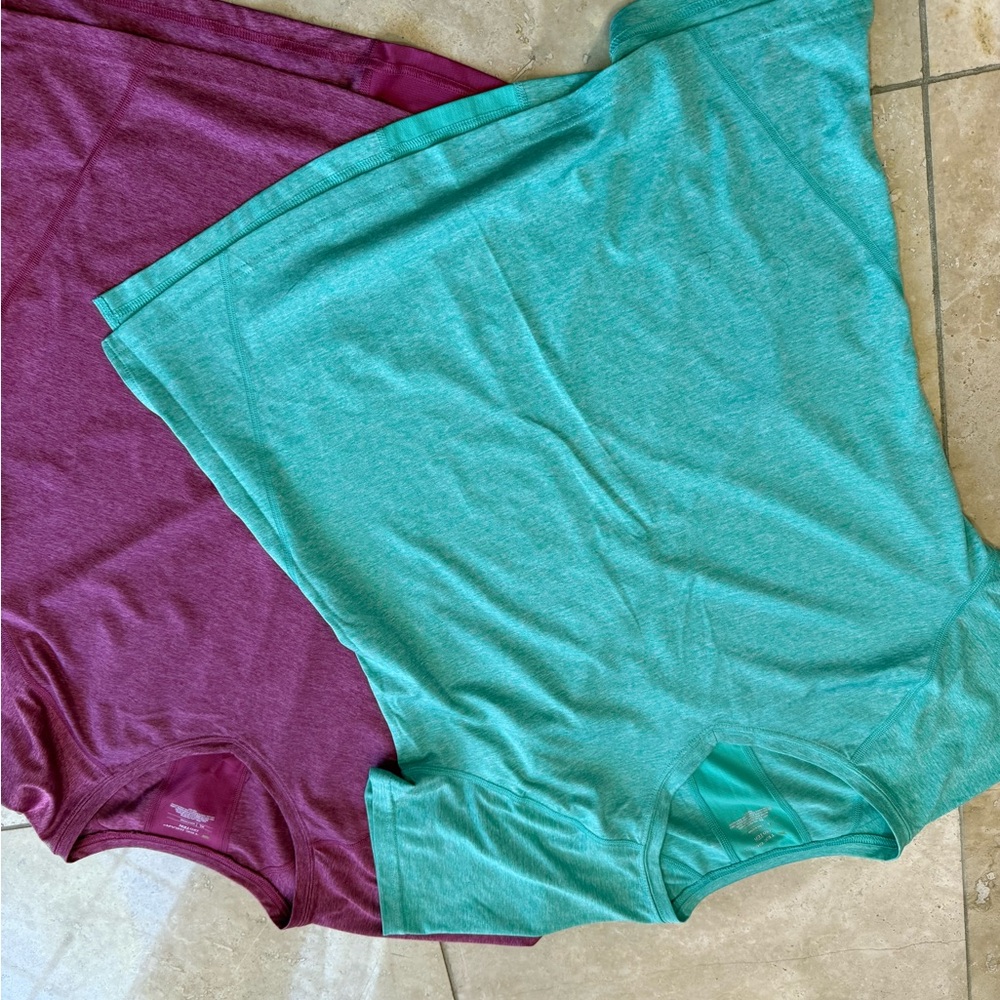 Tek Gear Maroon and Teal Activewear Tops